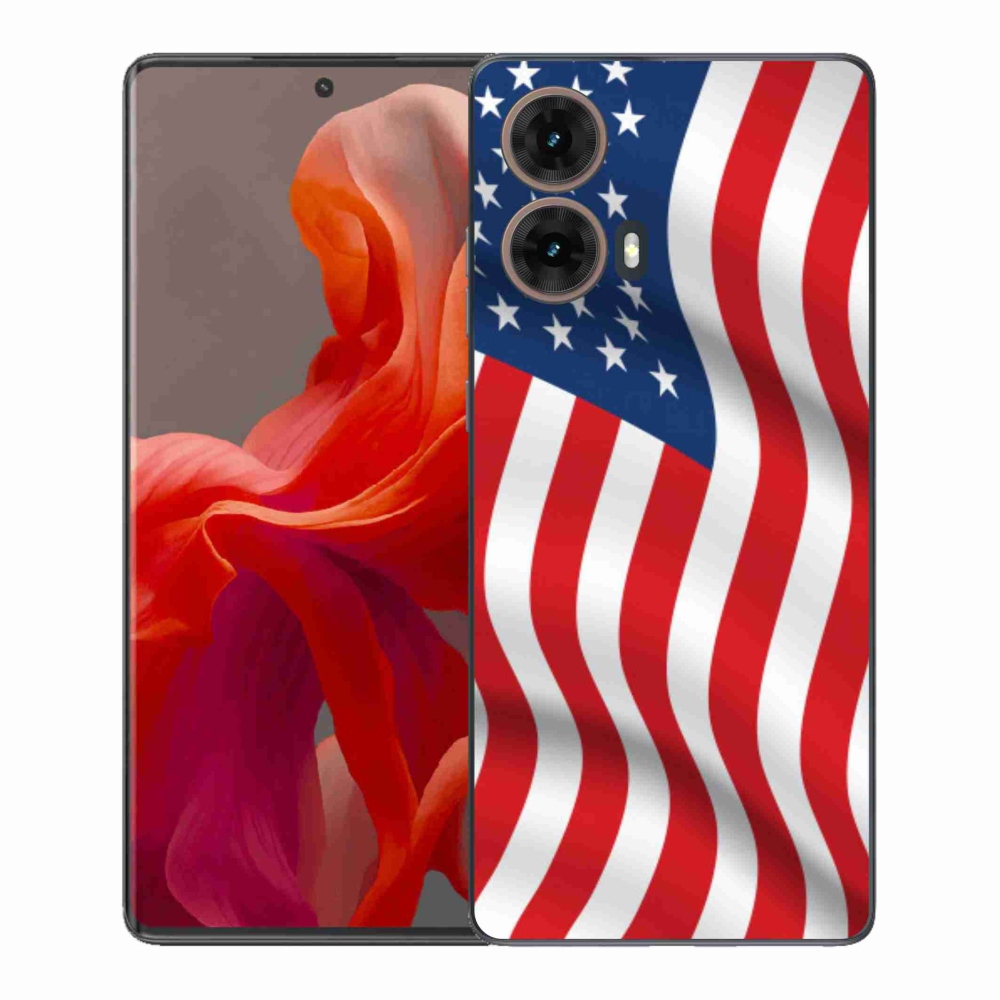 Gél védőburkolat mmCase a Motorola Moto G85 5G - USA zászlóhoz