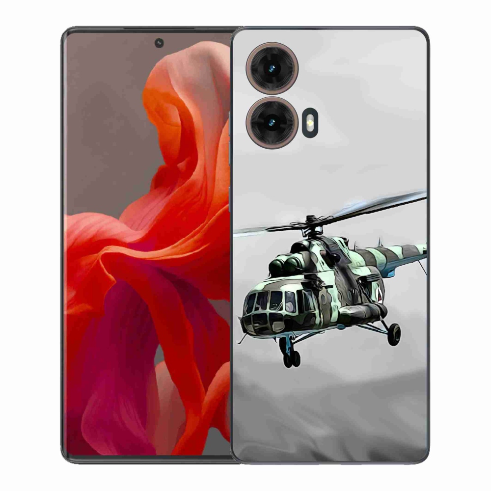 Gél védőburkolat mmCase a Motorola Moto G85 5G-hez - katonai helikopter