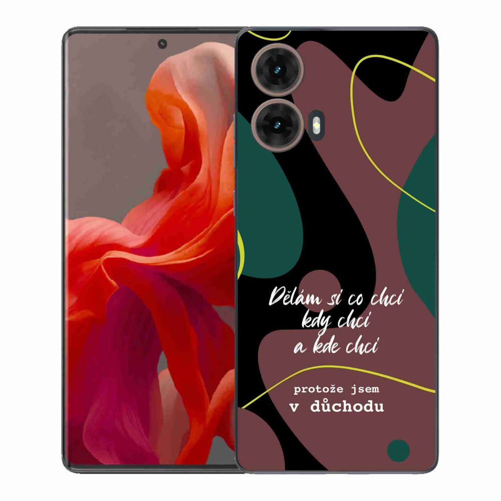 Gél borító mmCase a Motorola Moto G85 5G-hez - vicces szöveg 10 fekete háttér