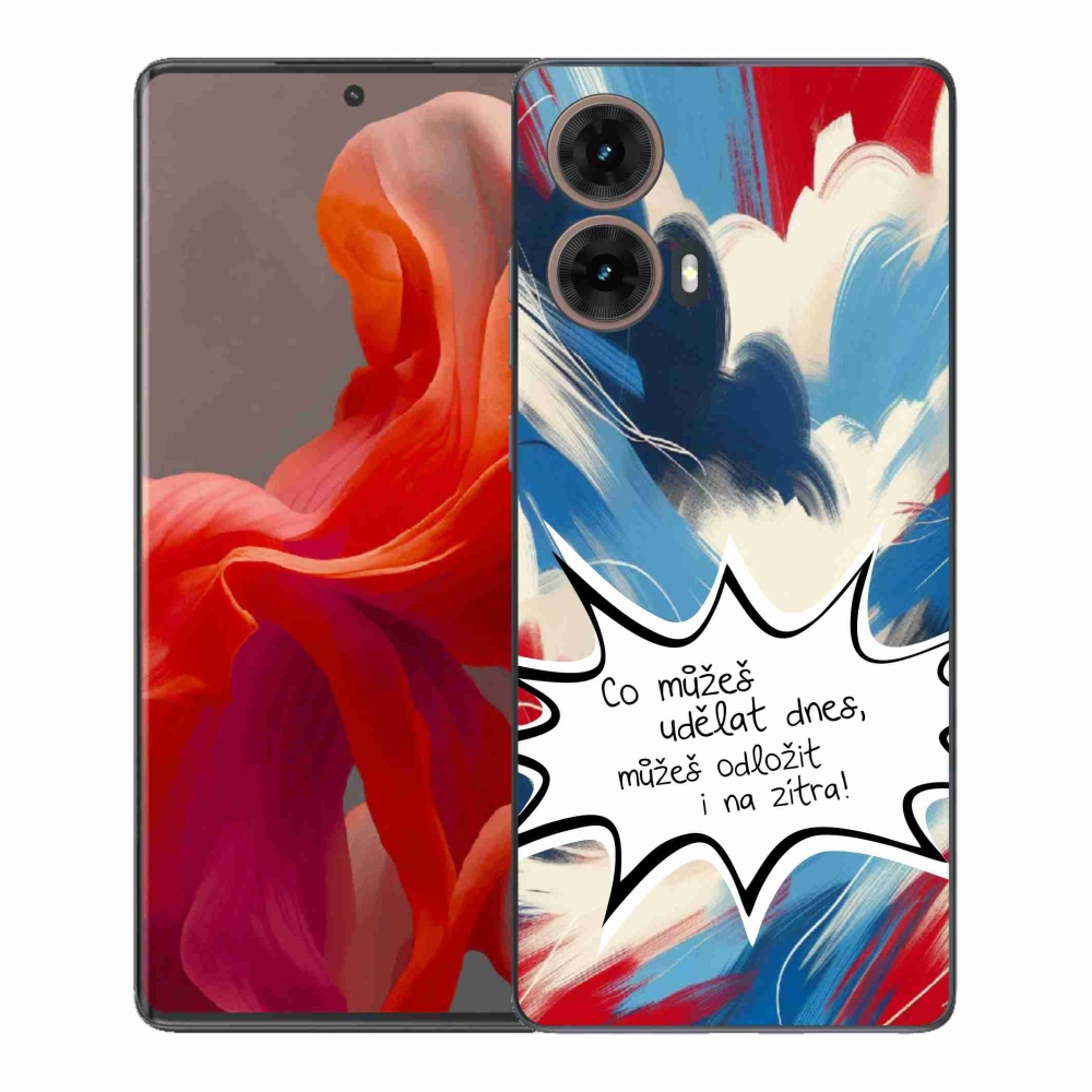 Gél borító mmCase a Motorola Moto G85 5G készülékhez - vicces szöveg 9 fehér háttér