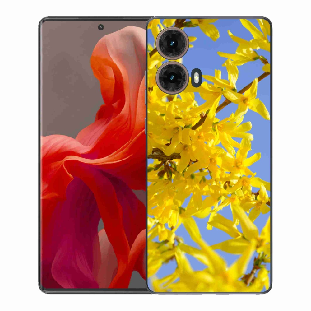 Gél védőburkolat mmCase Motorola Moto G85 5G - sárga virágok