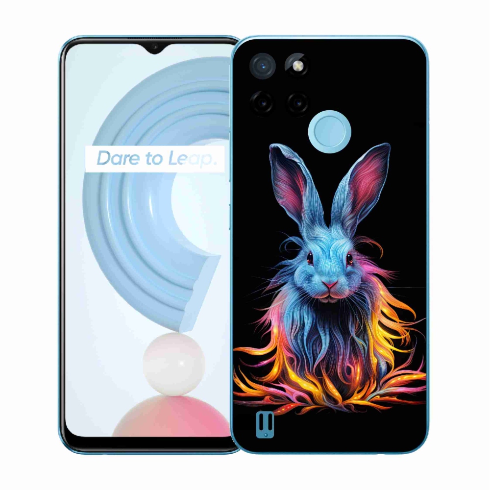 Zselés tok mmCase a Realme C21Y/C25Y készülékhez - absztrakt nyúl
