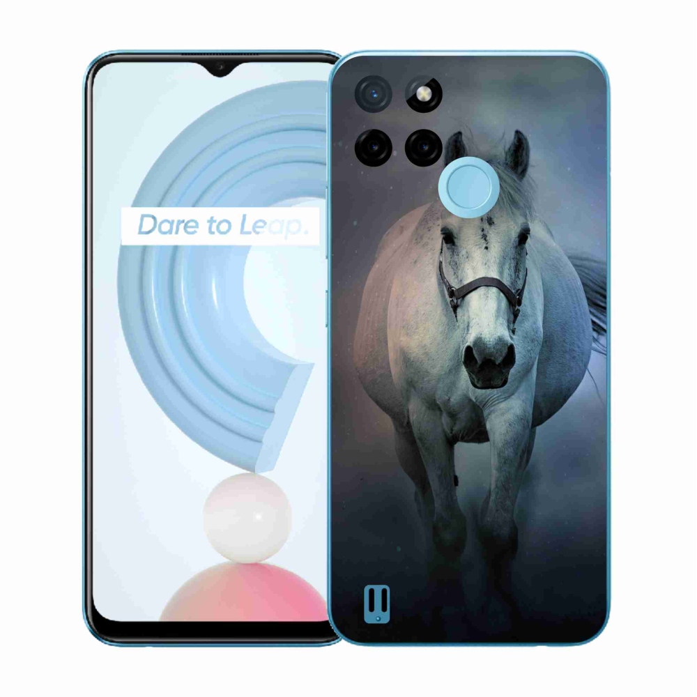 Zselés borítás mmCase a Realme C21Y/C25Y készülékhez - futó fehér ló