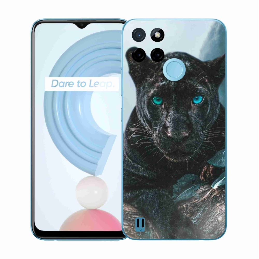 Zselés borítás mmCase a Realme C21Y/C25Y készülékhez - fekete párduc