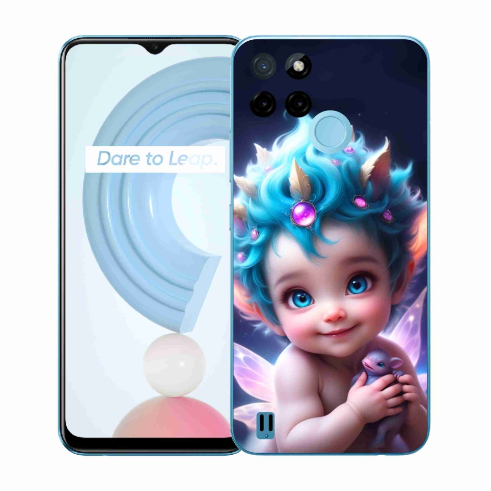 Gél borítás mmCase a Realme C21Y/C25Y készülékhez - baba pillangószárnyakkal