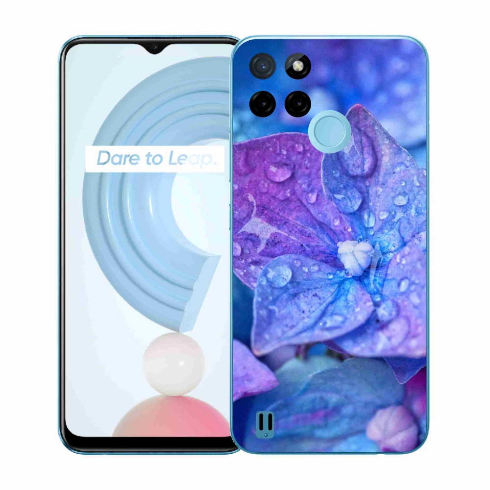 Zselés borító mmCase a Realme C21Y/C25Y készülékhez - lila virág
