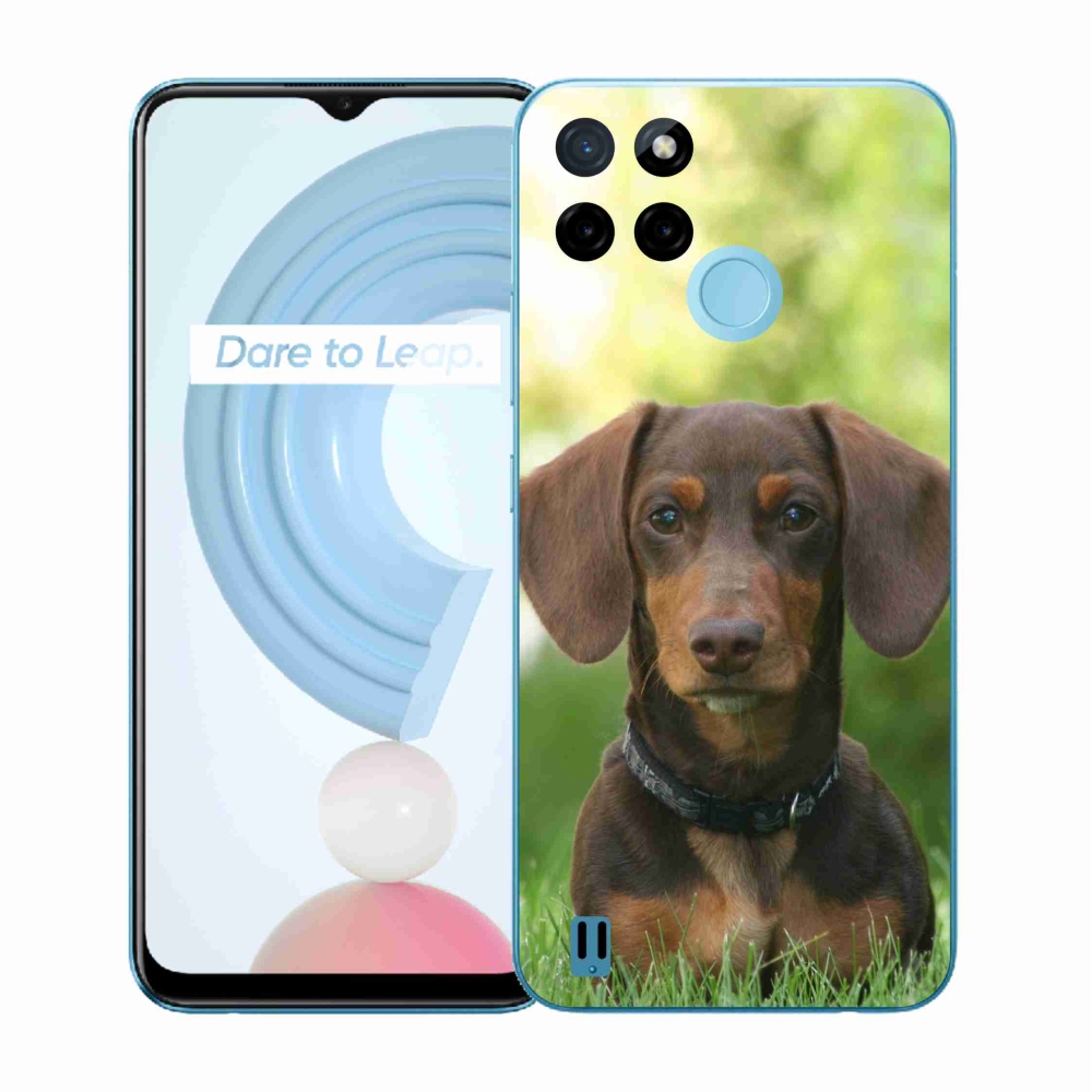 Zselés borítás mmCase a Realme C21Y/C25Y készülékhez - barna tacskó