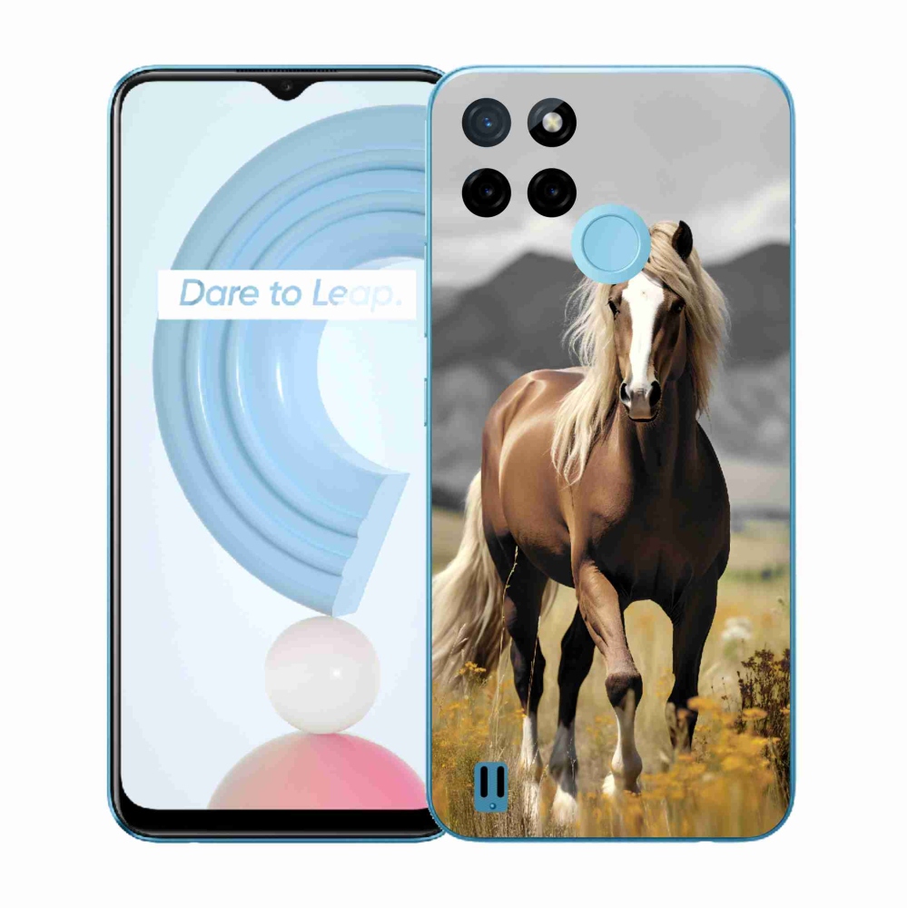 Zselés tok mmCase a Realme C21Y/C25Y készülékhez - barna ló 1