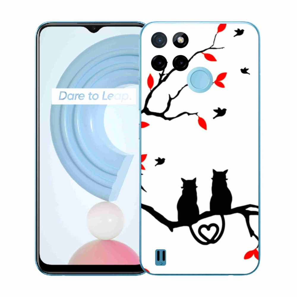 Zselés borítás mmCase a Realme C21Y/C25Y készülékhez - macska szeretet