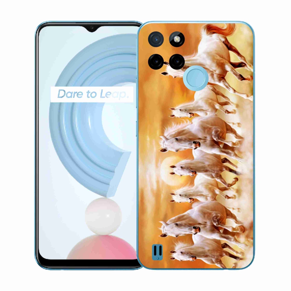 Zselés borítás mmCase a Realme C21Y/C25Y készülékhez - lovak 2