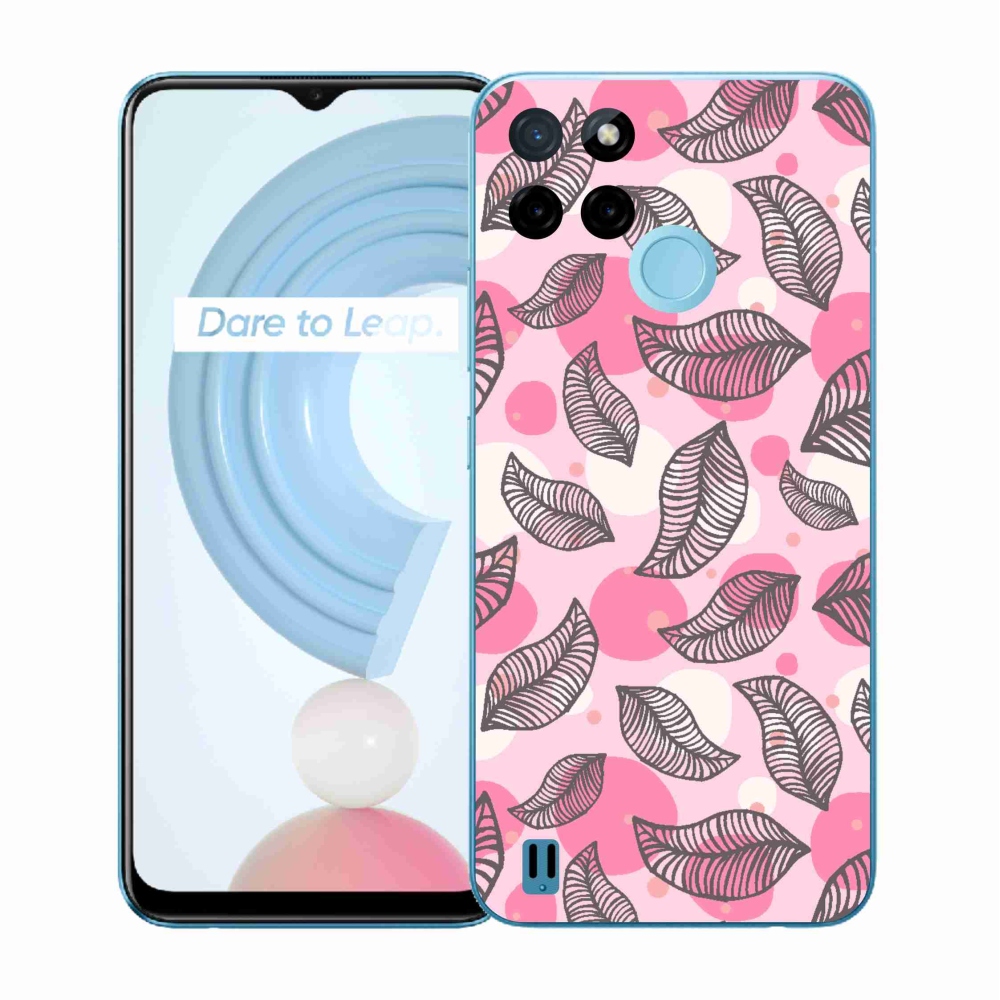 Zselés borító mmCase a Realme C21Y/C25Y készülékhez - rajzfilmes hulló levelek