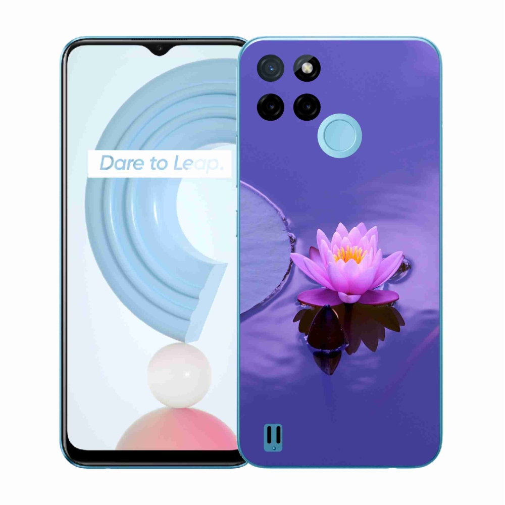 Zselés borító mmCase a Realme C21Y/C25Y készülékhez - virág a felületen