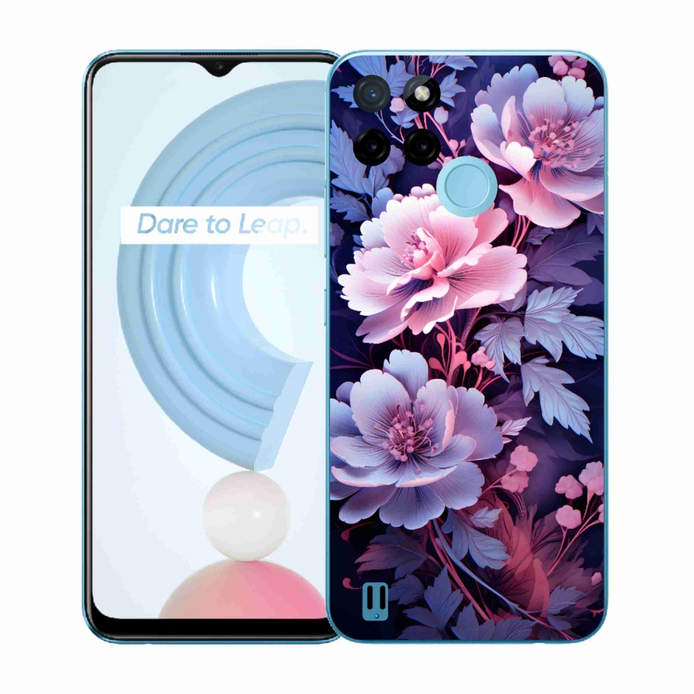 Zselés borító mmCase a Realme C21Y/C25Y készülékhez - virágok 11
