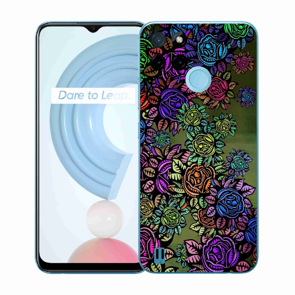 Zselés tok mmCase a Realme C21Y/C25Y készülékhez - Virágok 6