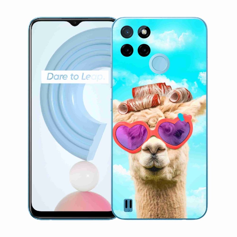 Zselés borítás mmCase a Realme C21Y/C25Y készülékhez - szemüveges láma