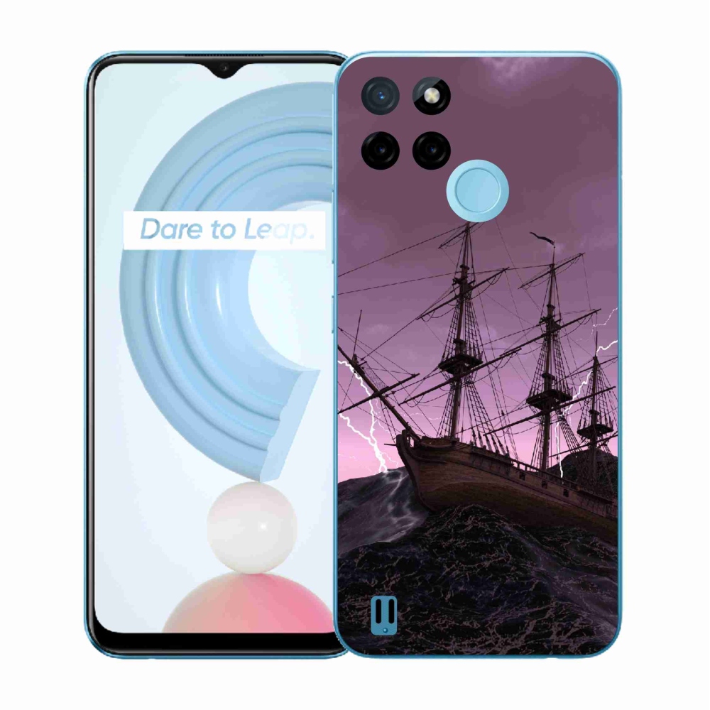 Zselés borítás mmCase a Realme C21Y/C25Y készülékhez - hajó a viharban