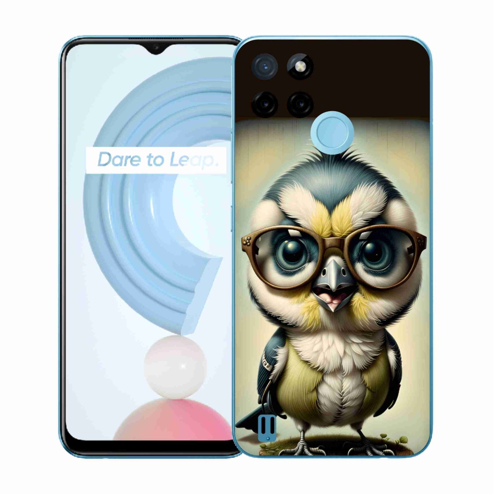 Zselés borítás mmCase a Realme C21Y/C25Y készülékhez - cub szemüveggel