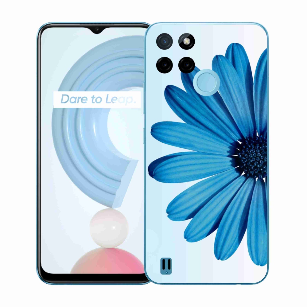 Zselés tok mmCase a Realme C21Y/C25Y készülékhez - kék színű margaréta