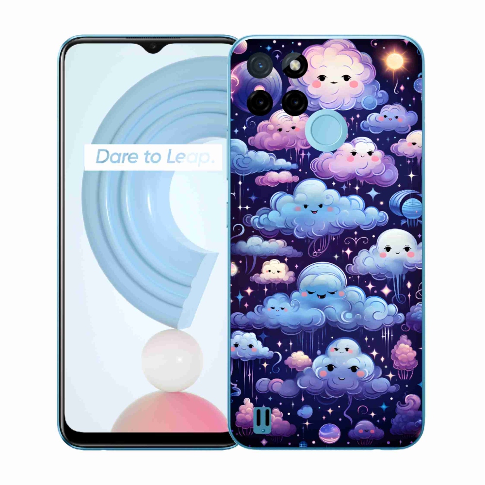 Zselés borítás mmCase a Realme C21Y/C25Y készülékhez - felhők
