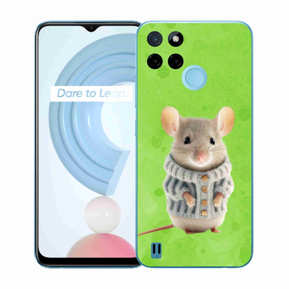 Zselés borítás mmCase a Realme C21Y/C25Y készülékhez - egér pulóverben