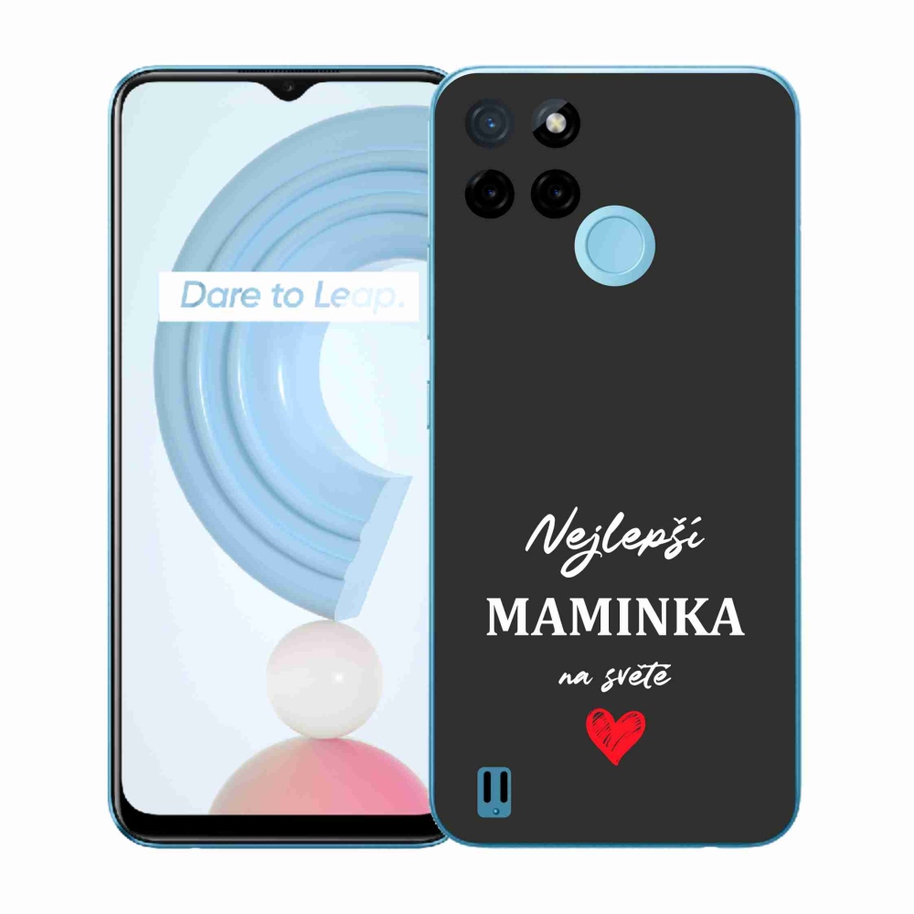 Zselés borító mmCase a Realme C21Y/C25Y készülékhez - legjobb anya 1 fekete háttér