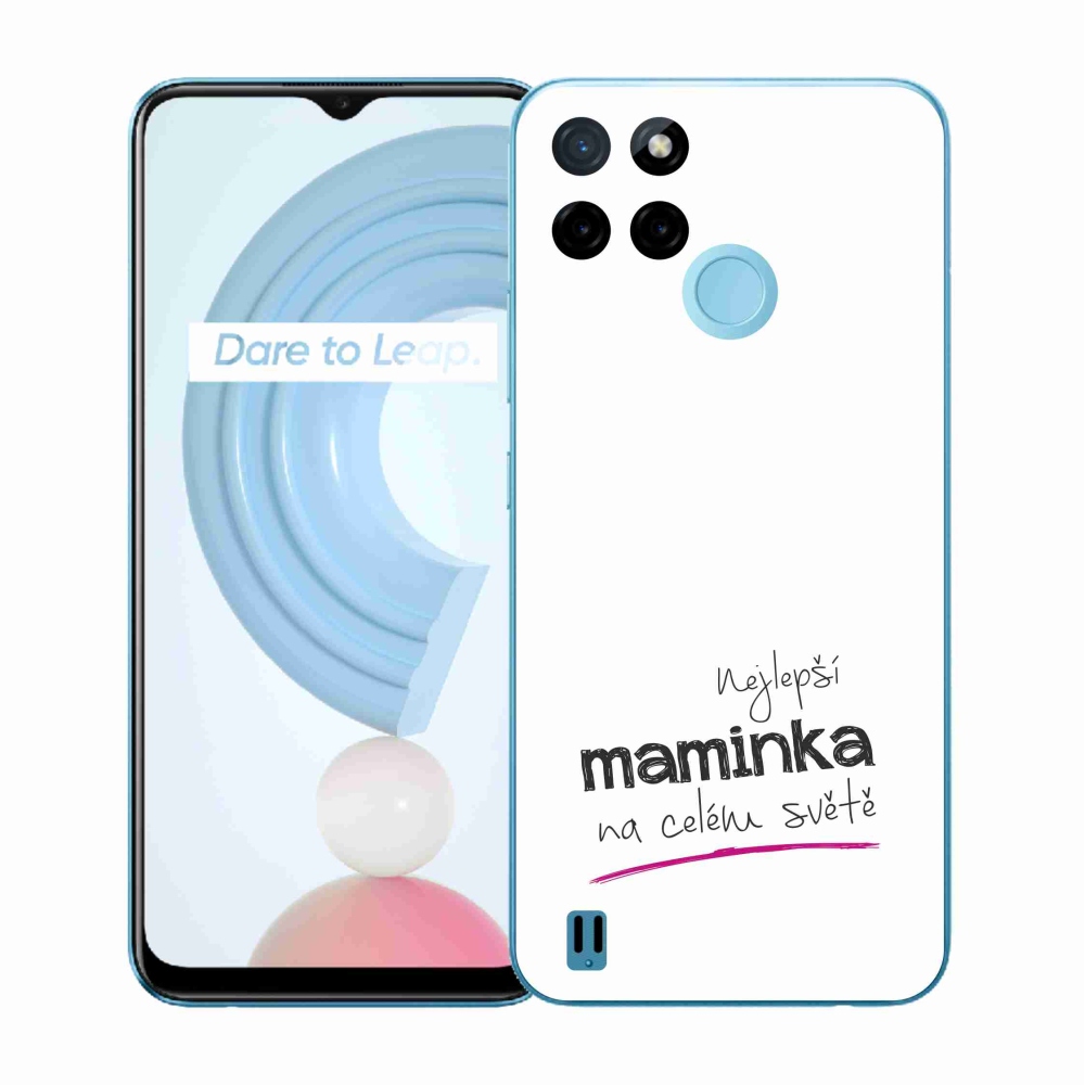 Gél borítás mmCase a Realme C21Y/C25Y készülékhez - Best Mom 4 fehér háttér