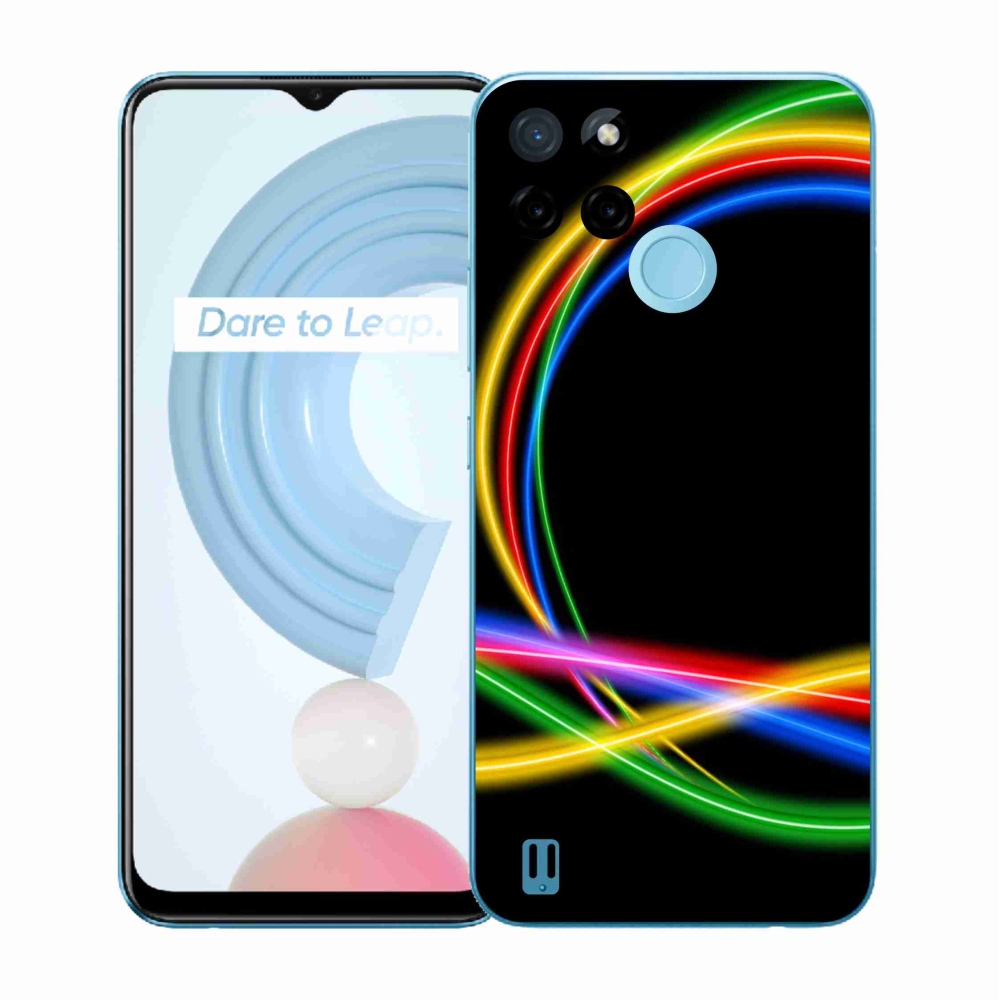 Zselés borító mmCase a Realme C21Y/C25Y készülékhez - neon körök