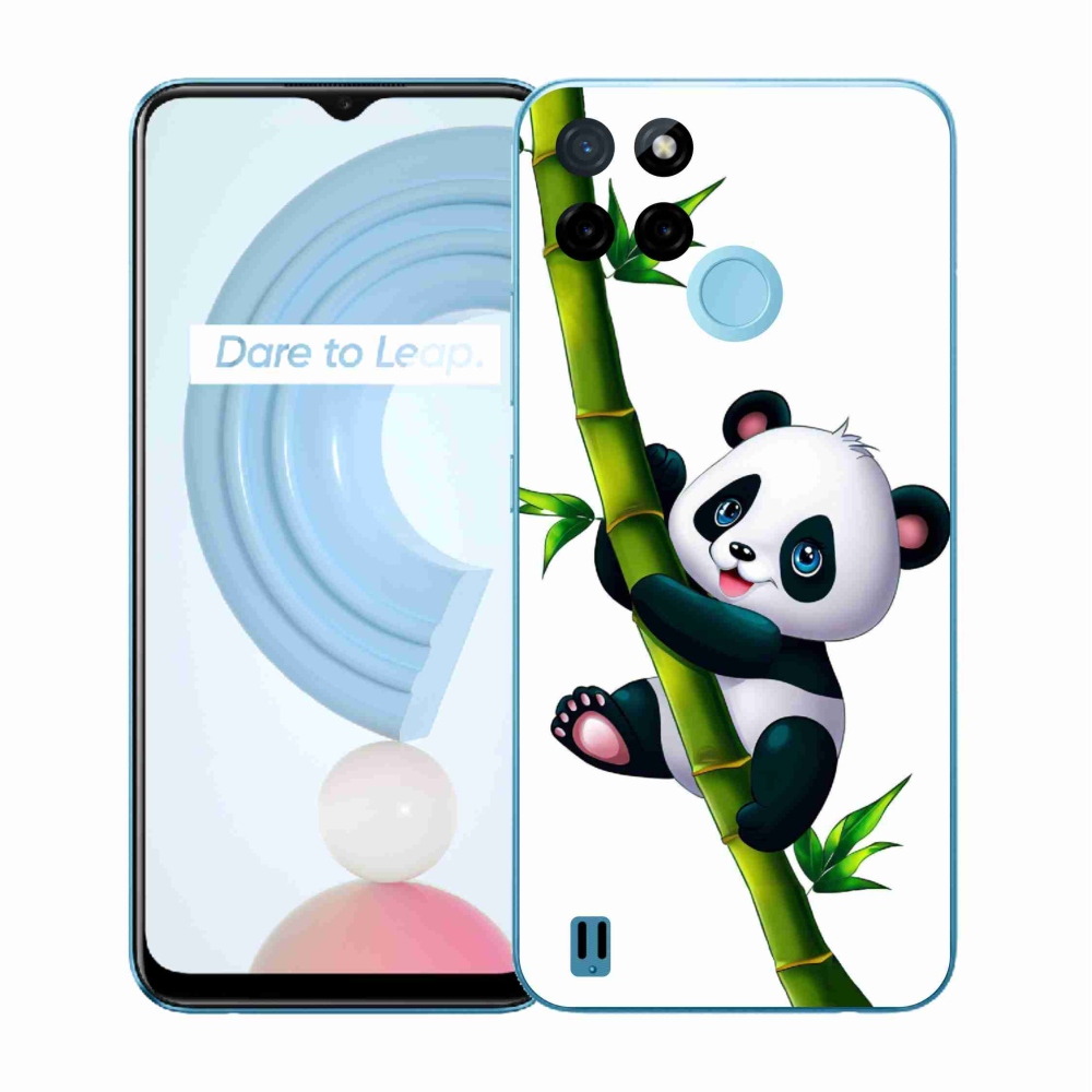 Zselés borítás mmCase a Realme C21Y/C25Y készülékhez - panda bambuszon