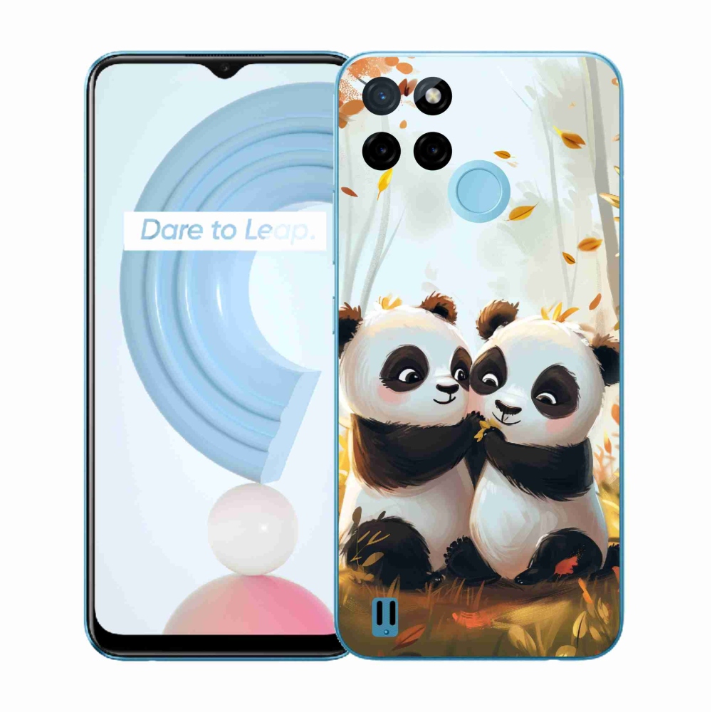 Zselés borítás mmCase a Realme C21Y/C25Y készülékhez - pandas