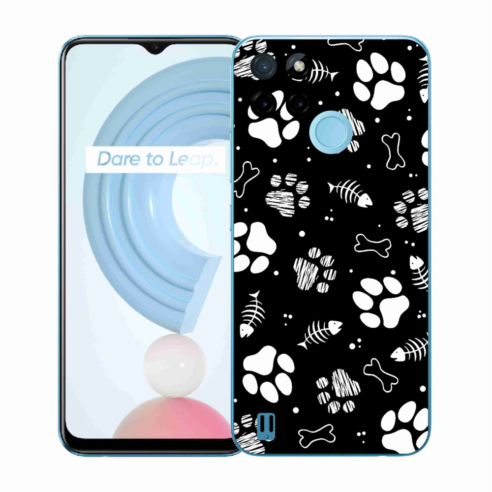 Gél borítás mmCase a Realme C21Y/C25Y készülékhez - kutyamancsok