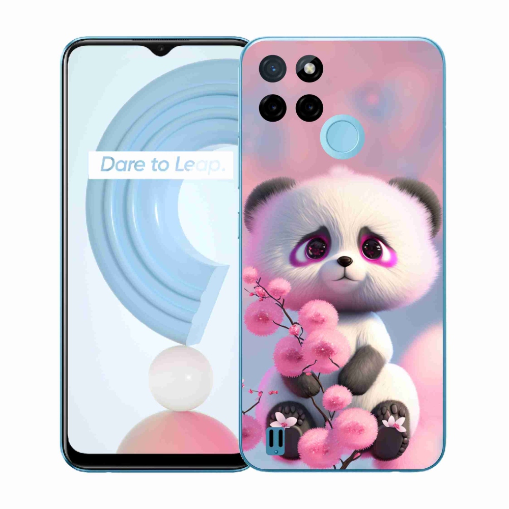 Zselés borító mmCase a Realme C21Y/C25Y készülékhez - aranyos panda 1