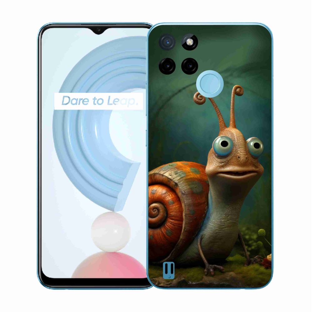 Zselés borító mmCase a Realme C21Y/C25Y készülékhez - csiga