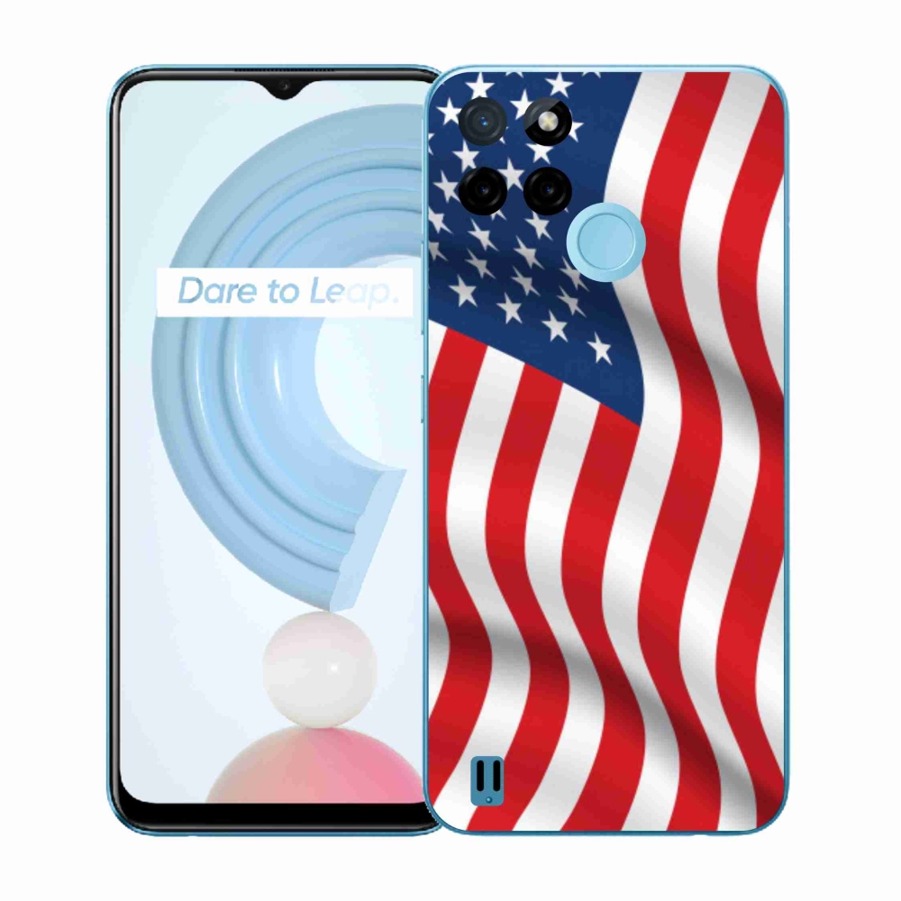 Zselés borító mmCase a Realme C21Y/C25Y készülékhez - USA zászló