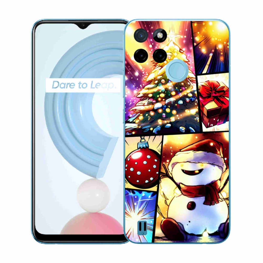 Zselés borító mmCase a Realme C21Y/C25Y készülékhez - karácsonyi motívumok 1