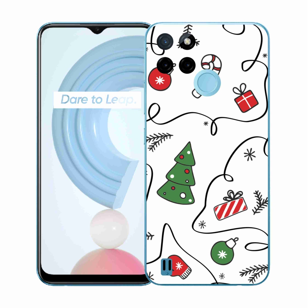 Zselés borító mmCase a Realme C21Y/C25Y készülékhez - karácsonyi motívumok