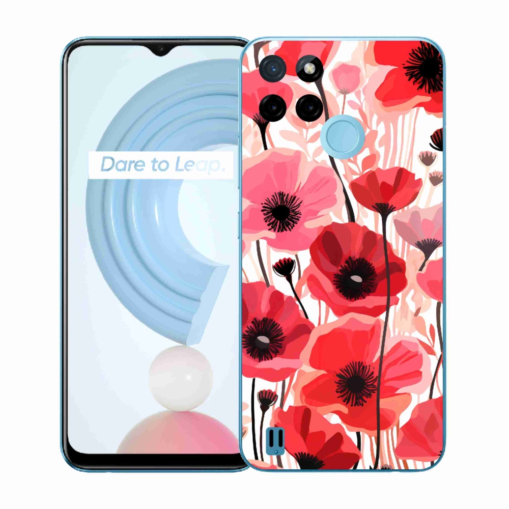 Zselés tok mmCase a Realme C21Y/C25Y készülékhez - mákos 1