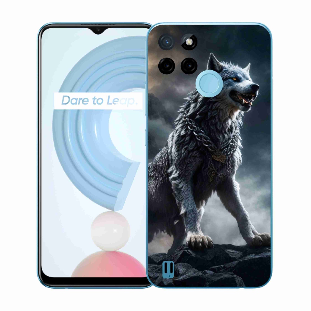 Zselés borítás mmCase a Realme C21Y/C25Y készülékhez - farkas 1