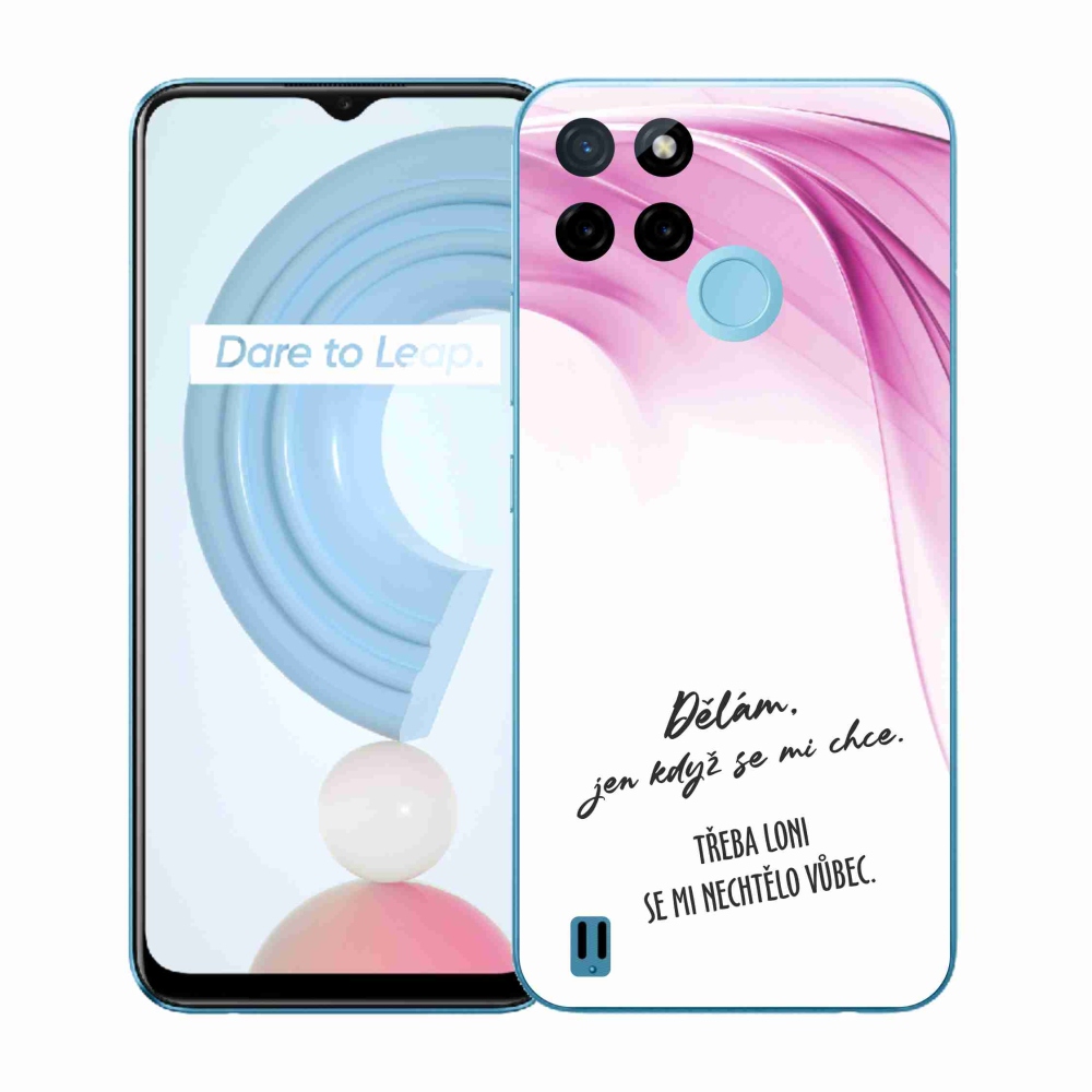 Zselés borító mmCase a Realme C21Y/C25Y készülékhez - vicces szöveg 12 fehér háttérrel