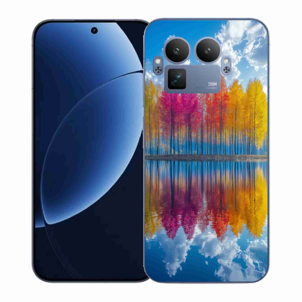 Gél borítás mmCase a Realme GT 8 Pro számára - színes fák