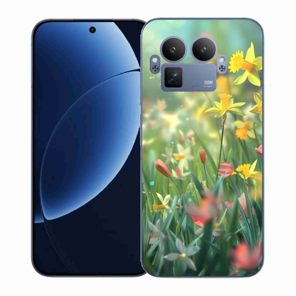 Gél borítás mmCase a Realme GT 8 Pro készülékhez - tavaszi virágok