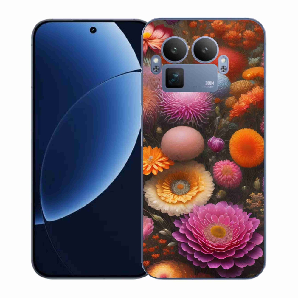 Gél borítás mmCase a Realme GT 8 Pro-n - virágos kompozíció