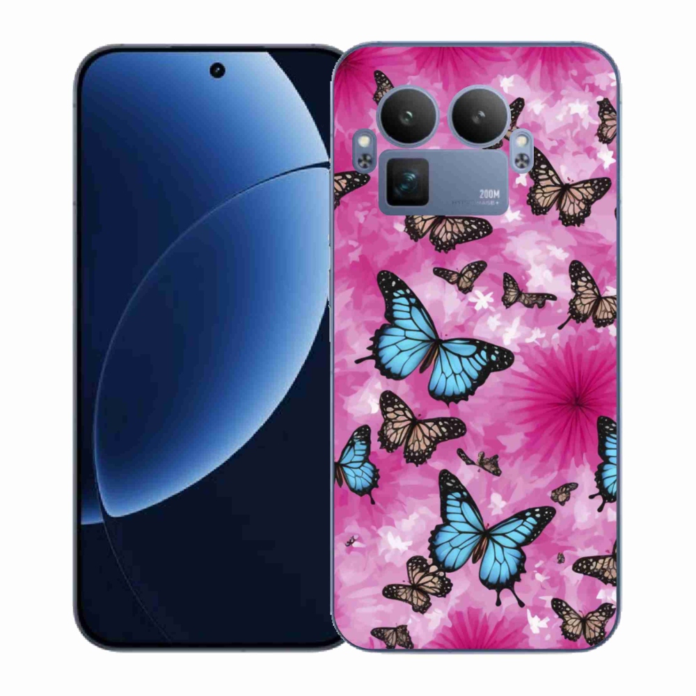 Gél borítás mmCase a Realme GT 8 Pro készülékhez - pillangókert