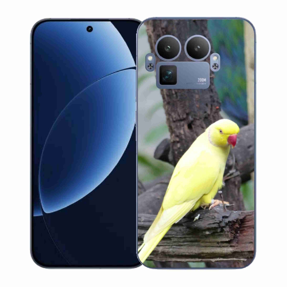 Gél borítás mmCase a Realme GT 8 Pro készülékhez - papagáj alexander sárga