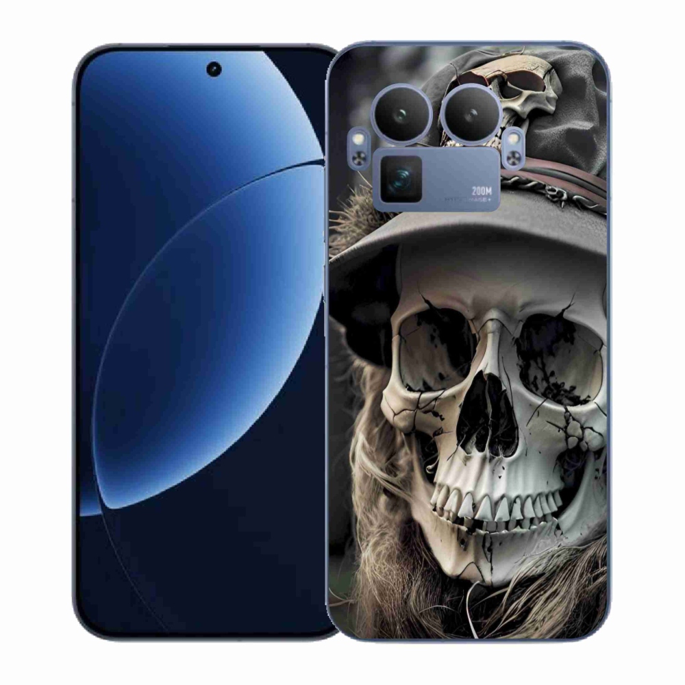 Zselés borítás mmCase a Realme GT 8 Pro készülékhez - sötét koponya