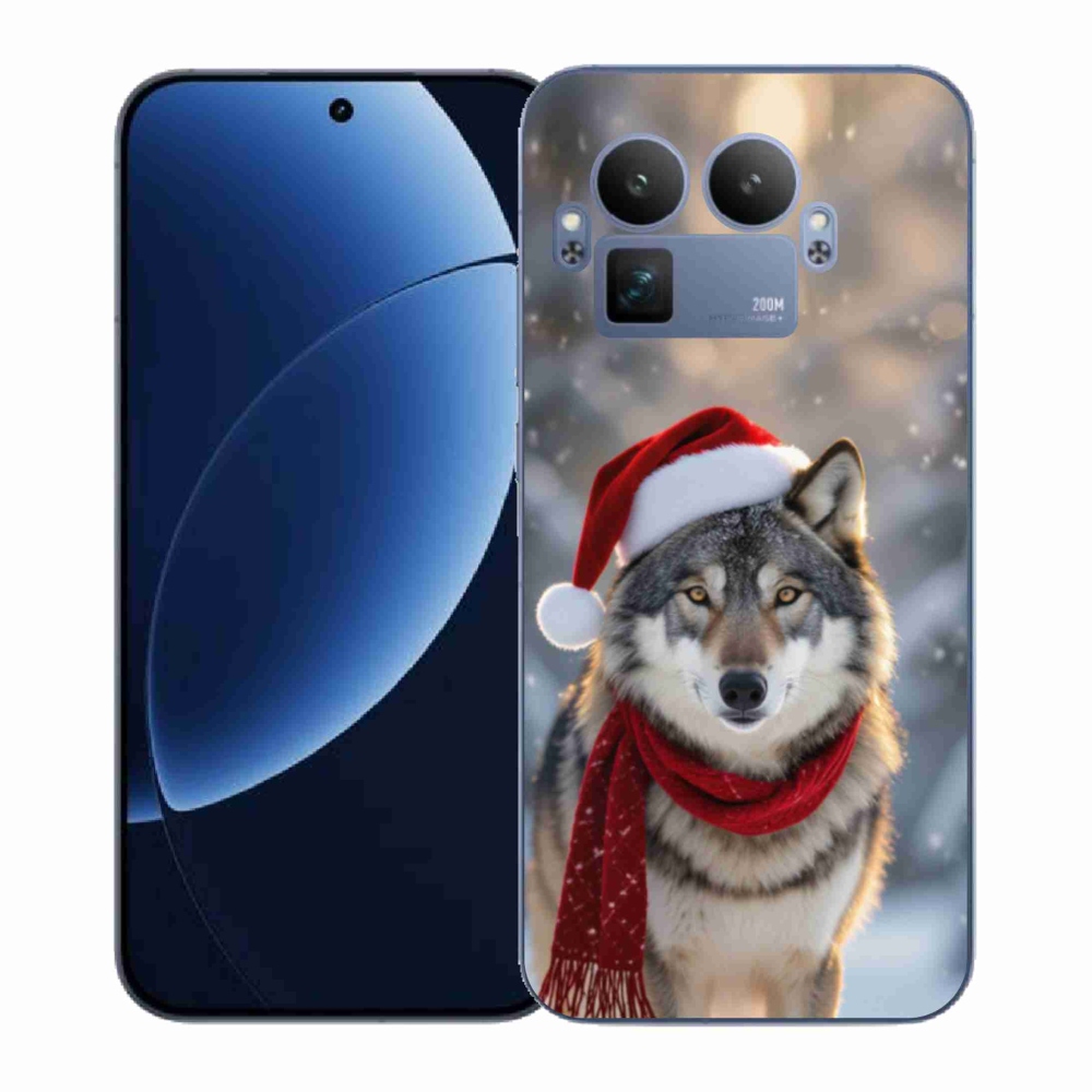 Gél borítás mmCase a Realme GT 8 Pro-hoz - Karácsonyi farkas
