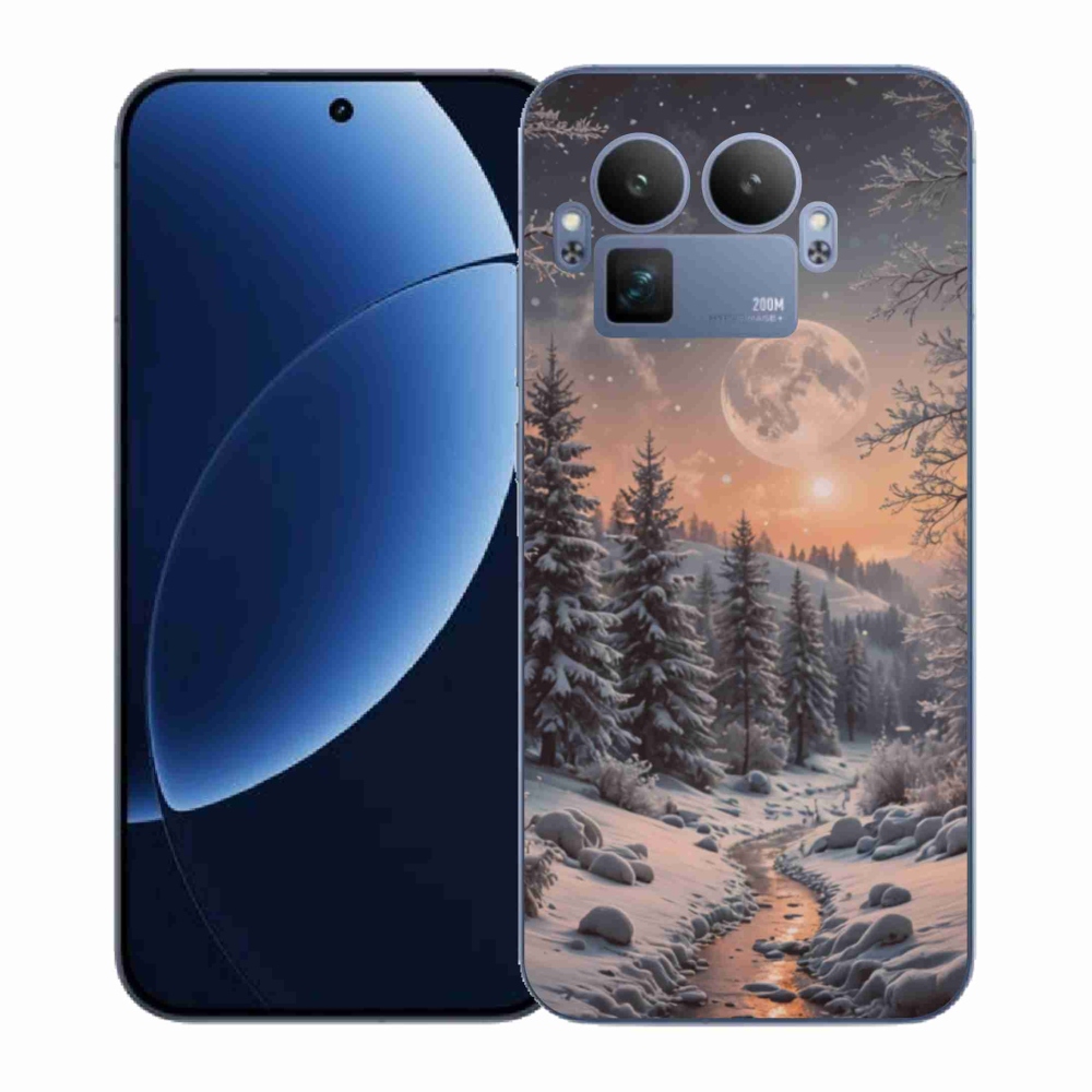 Gél borítás mmCase a Realme GT 8 Pro számára - téli táj 2