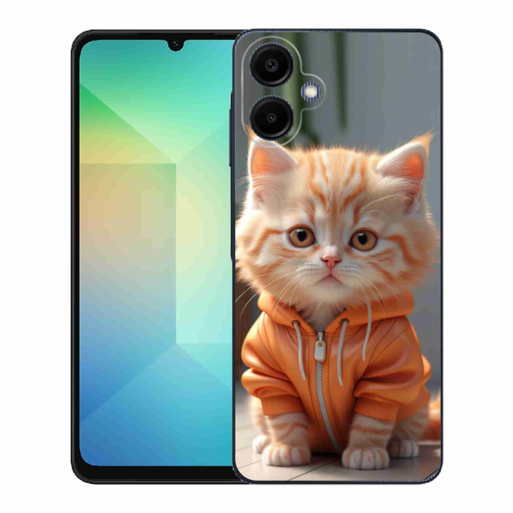 Zselés borítás mmCase Samsung Galaxy A06-hoz - cica melegítőben