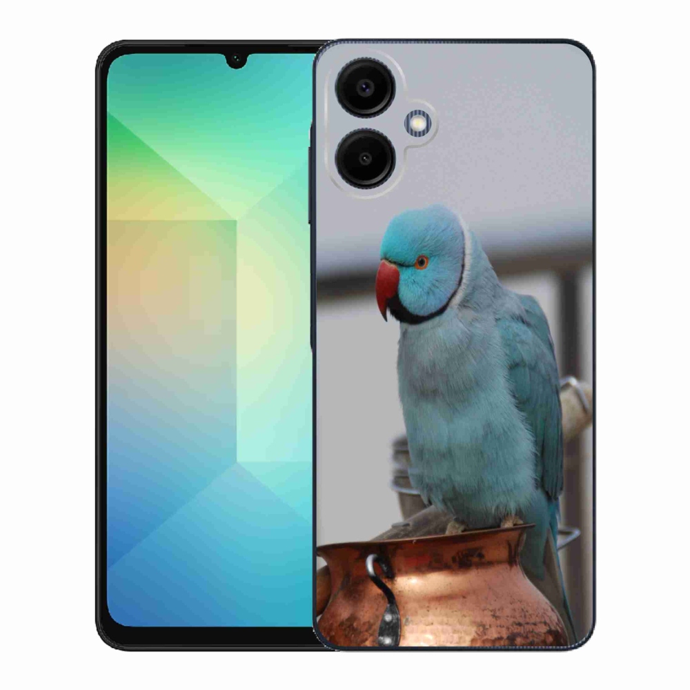 Zselés borítás mmCase Samsung Galaxy A06-hoz - papagáj alexander kék