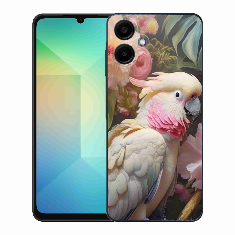 Zselés borítás mmCase Samsung Galaxy A06 - papagáj kakadu rózsaszín 2