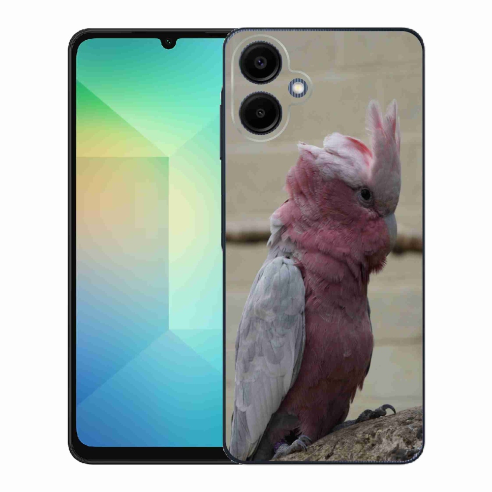 Gél borítás mmCase Samsung Galaxy A06 készülékhez - papagáj kakadu rózsaszínű